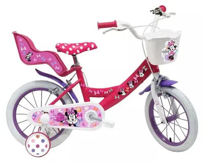 Immagine prodotto di Minnie più simpatica di tutti i tempi! Bicicletta per bambini - Ragazza - 16 pollici - Rosa - Due freni a mano