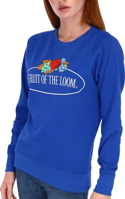 Produktbild von Fruit of the Loom Fruit of the Loom leichtes Damen Sweatshirt mit großem Vintage-Logo, Farbe:royal, Größe:S