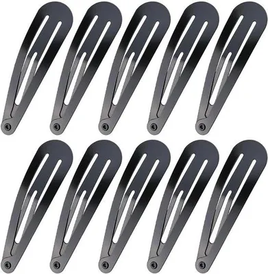 Produktbild von Schwarze Damen-Haarzangen 6 cm 10er Pack