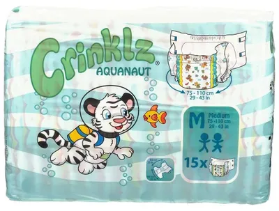 Produktbild von CRINKLZ Aquanaut Windeln M 15St PZN 14216815