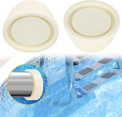 Produktbild von Famanu Schwimmbad Gummipolster Schutzkappe für Schwimmbadleiter - Set von 2 Stück