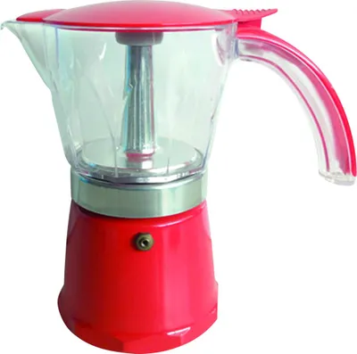 Image de Cafetière Italienne Rouge 6 Tasses - Incasa