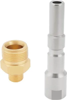 Zdjęcie produktu dla Adapter do myjki wysokociśnieniowej M22 x 15 na G1/4 – z karbowaną końcówką z tworzywa sztucznego – do zastosowań przemysłowych