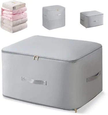 Produktbild von Ibenzoa® selbstkomprimierender Kompressions-Aufbewahrungsbeutel aus Nylon für Bettdecken & Kleidung, 54×42×30 cm, 241 g – bis 60% Platzersparnis ohne Vakuum