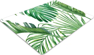 Produktbild von Stuhlunterlage Bürostuhlunterlage 120 cm x 90 cm Bodenmatte Bürostuhlunterlage - Palm und Monster.