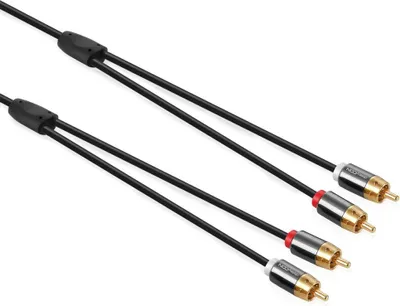 Produktbild von deleyCON MK218, 2 x RCA, Männlich, 2 x RCA, Männlich, 5 m, Schwarz