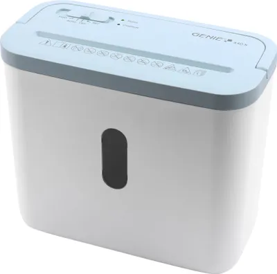 Produktbild von GENIE 440 X Aktenvernichter, 4 Blatt, Partikelschnitt weiß/blau