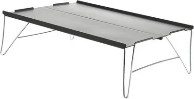 Image de Table pliante en aluminium, polyvalente, portable, 1 pièce, argent