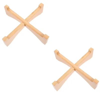 Produktbild von Set aus 2 Holz Pflanzenständern - Für Innen und Außen