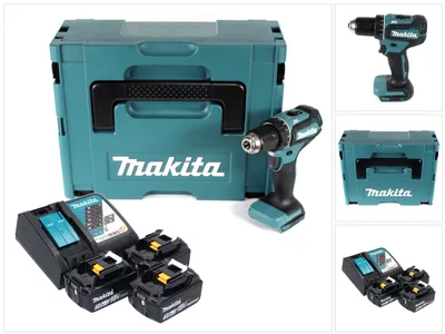 Obrázok produktu pre Akumulátorový vŕtací skrutkovač Makita DDF 485 RF3J 18 V 50 Nm + 3x akumulátor 3,0 Ah + nabíjačka + Makpac
