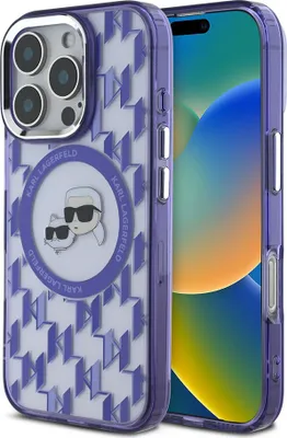 Produktbild von Karl Lagerfeld Iml Monogram K&ch Heads Magsafe Iphone 16 Pro Max Handyhülle    One Size