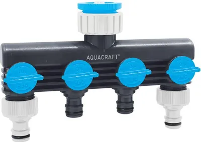 Immagine prodotto di Distributore AQUACRAFT 550634, Premium, a 4 vie, Multi E, da giardino, per tubo