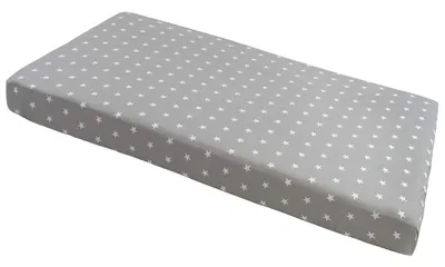Obrázek produktu pro Napínací prostěradlo do dětské postýlky, 60 x 120 cm, bavlna, bílé hvězdičky
