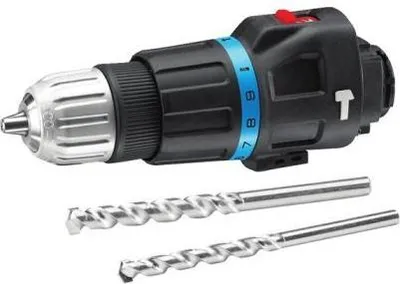 Produktbild von Schlagbohrkopf Black+Decker Multievo MTHD5-XJ, 11 Positionen, 2 Geschwindigkeiten, 10 mm Bohrfutter, mit 2 Bohrer
