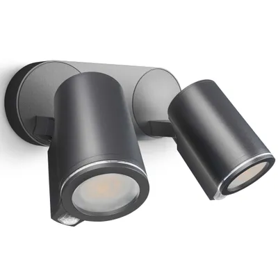 Obrázok produktu pre STEINEL Spot DUO, Vonkajšie nástenné osvetlenie, Čierna, Hliník, Plast, IP44, Fasáda, II