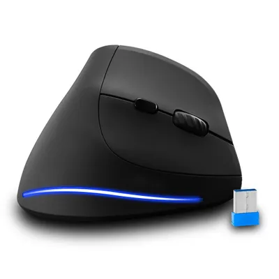 Produktbild von MEDIA-TECH VERTIC RF MT1123 Kabellose vertikale Maus RF 2400 DPI Schwarz