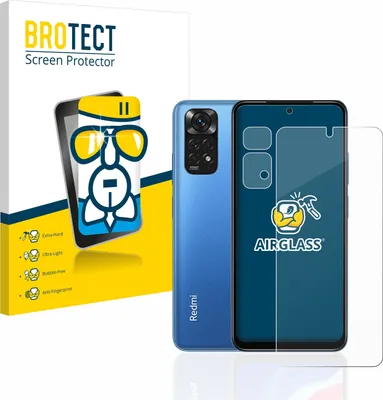 Produktbild von BROTECT Schutzglas für Xiaomi Redmi Note 11 (Display+Kamera) Schutzfolie Panzer Folie Glas Display Schutz klar