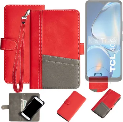 Produktbild von K-S-Trade Handy Schutzhülle für TCL 406i Hülle Portemonnee Brieftasche Klapphülle Kartenfächer Flip Wallet Case Etui