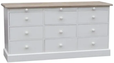 Image de Casa Padrino Commode de style rustique Blanc / Naturel 158 x 48 x H. 79 cm - Meubles de style rustique