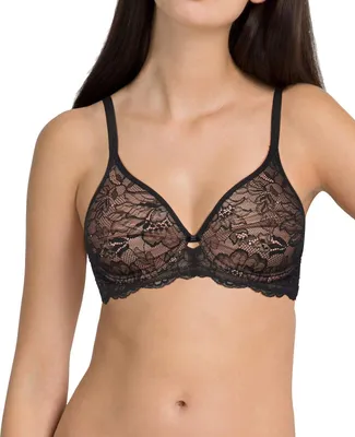Zdjęcie produktu dla Triumph Amourette Charm, Czarny, Fiszbina, Wzór, Damski, Zapięcie z tyłu, B