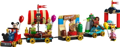 Produktbild von LEGO | Disney: Disney Geburtstagszug Set mit Moana, Woody, Peter Pan und Tinker Bell Zug-Spielzeug plus Micky und Minnie Maus, für Kinder ab 4 Jahren, Disney's Serie zum 100. Geburtstag 43212