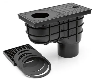 Produktbild von Regensinkkasten Regenrohrablauf senkrechter Sinkkasten Dachrinnenablauf 325 B