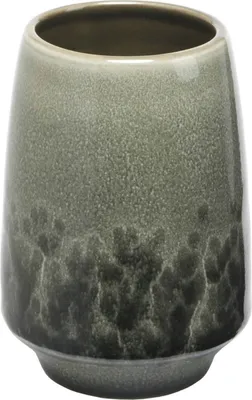 Produktbild von Zahnputzbecher - Braun - Grün - H 39 cm - Steingut - glasiert