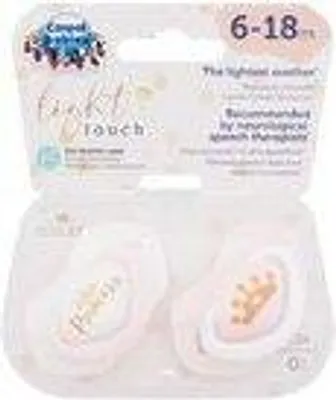 Produktbild von Canpol Silikonsauger 0-6m symmetrisch ROYAL BABY pink 2St.
