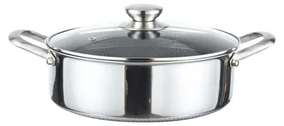 Produktbild von Bräter 18/10 Edelstahl Antihaft Wabenstruktur Koch-Topf Induktion ca.4,4L Ø28cm