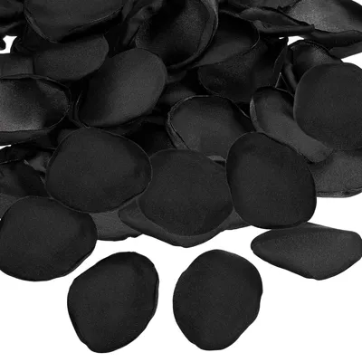 200 Kunstseiden-Rosenblätter, schwarz, 4-5 cm, für Hochzeitsdeko