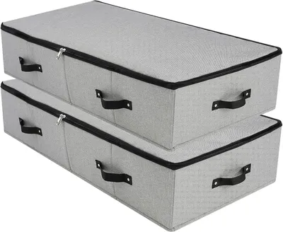 Produktbild von Unterbett-Aufbewahrungsbox 90x42x18 cm, faltbar, 6 Griffe, Reißverschluss, für Kleidung