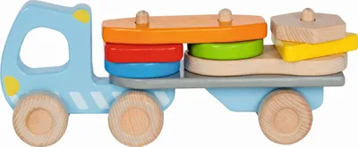 Produktbild von goki Lastwagen mit Stapelfracht, 9teilig