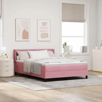 Immagine prodotto di Maison Exclusive - Letto boxspring con testiera Rosa 200 x 160 cm in velluto