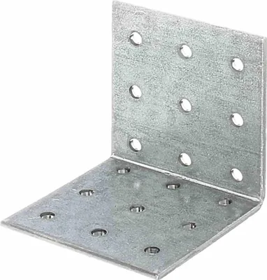Produktbild von GAH Lochplattenwinkel, Winkelverbinder, sendzimirverzinkt, 60 x 60 x 60 mm, Stärke: 2,5 mm
