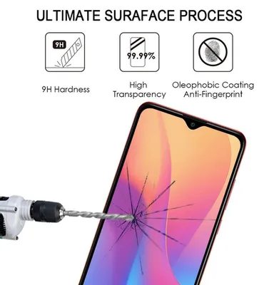 Produktbild von Für Xiaomi Redmi 9A 3D Display Full H9 Tempered Hart Glas Schwarz Panzer Schutz