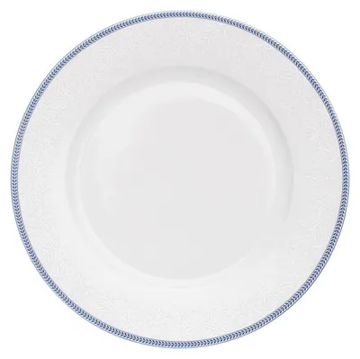 Produktbild von Thun 1794 Flache Schale, tschechisches Porzellan, 30 cm, weiße Spitze, blauer Rand, Thun