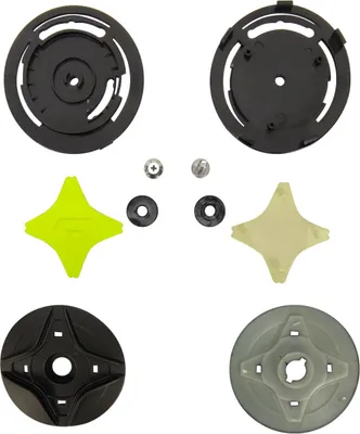 Immagine prodotto di Kit Fissaggio Visiera Grafite Giallo Fluo per Casco Jet CGM 169 ILLI