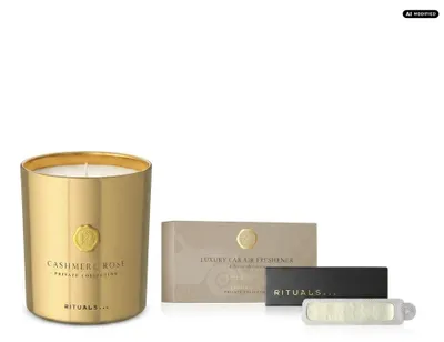 Produktbild von Rituals Cashmere Rose Candle Car Perfume Home Duo
