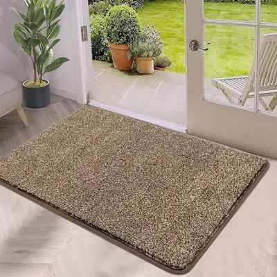 Productafbeelding van Famanu deurmat, 60x90 cm - Antislip, waterdicht en geschikt om vuil op te vangen, ideaal voor elke entree