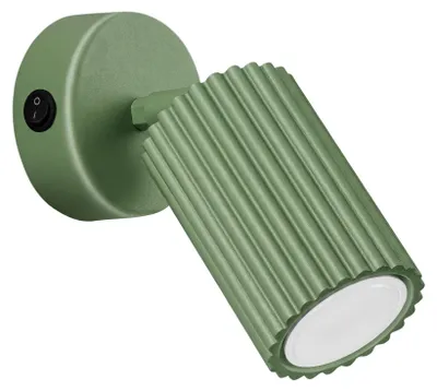 Zdjęcie produktu dla Kinkiet KARBON szałwiowy z włącznikiem 1xGU10 10W aluminium 16x16x8cm Sollux Lighting