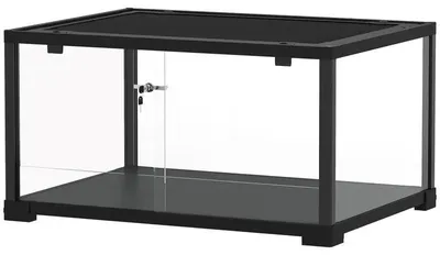 Produktbild von Reptilien Terrarium - 20 Gallonen Vivarium - Schiebetür - Glasterrarium für Echsen, Geckos und Insekten - 60x45x32 cm - Armeegrün