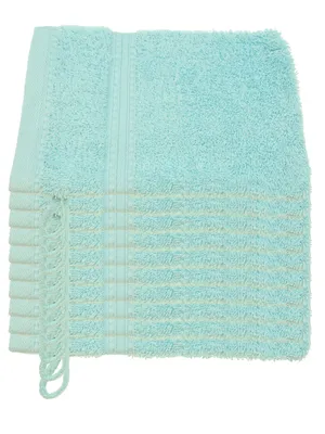Produktbild von Julie Julsen BIO Waschhandschuh 10er Set 15x21 Babyblau