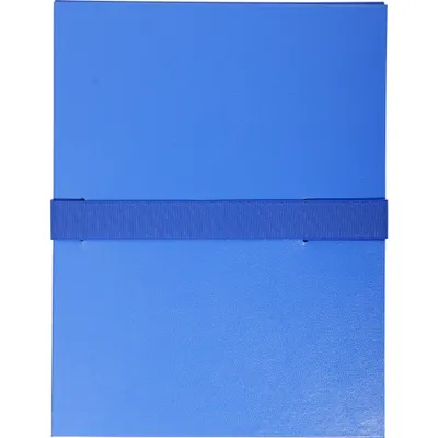 Produktbild von Exacompta 10x Mappe mit Gürtel mit Klettverschluss - 24x32cm - Blau - 2642E