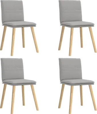Image de Chaises à manger lot de 4 gris nuage tissu