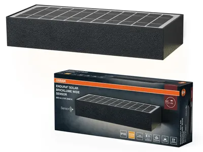 Produktbild von Solar Gartenbeleuchtung LED Bewegungssensor 23 cm breit eckig 3000 K 850 lm Modern Außenleuchte