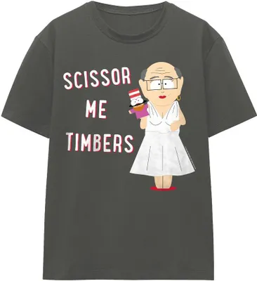 Immagine prodotto di South Park - Maglietta "Scissor Me Timbers" per uomo/donna Unisex TV15970 (S) (Charcoal)