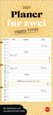 Produktbild von Deko-Slimplaner Happy Times 2027