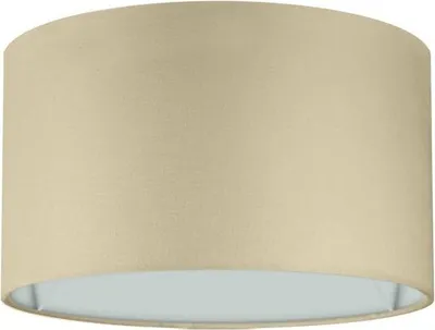 Produktbild von Wogati® Premium Lampenschirm E14/E27 Baumwolle|Farbe: Beige/Größe: Ø30cm Höhe 20cm