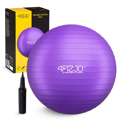 Produktbild von 4FIZJO Gymnastikball Reh Ball, aufblasbar, Reha, Pilates, Fitness, Therapie, 75 cm, lila