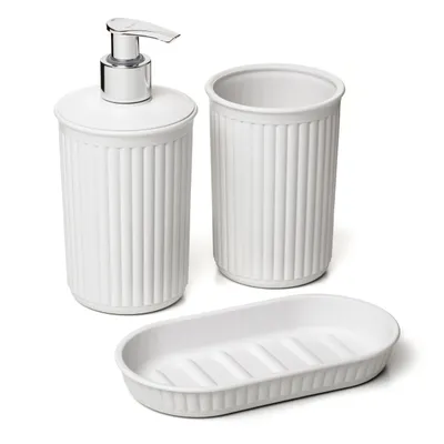 Produktbild von Tatay 6391001 Set Portacep.+Dosif+Jab Baobab Sky White